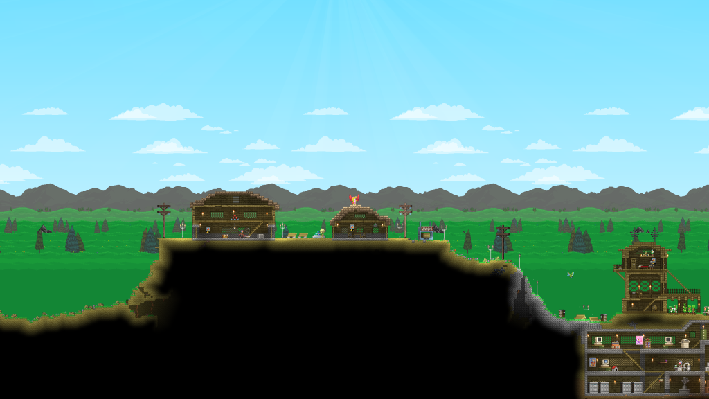 Two more houses in a flatter and more empty terrain.